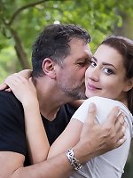 Teressa Bizarre is a 24 year old stepdaughter who gets fucked by her stepdad in the woods